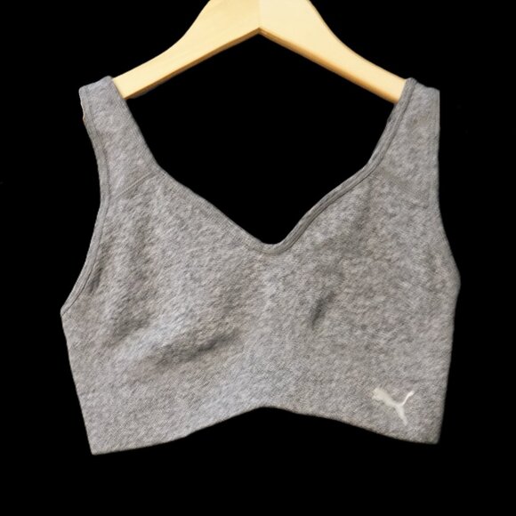 Puma Heather Gray Sports Bra Women’s Small - Picture 1 of 3